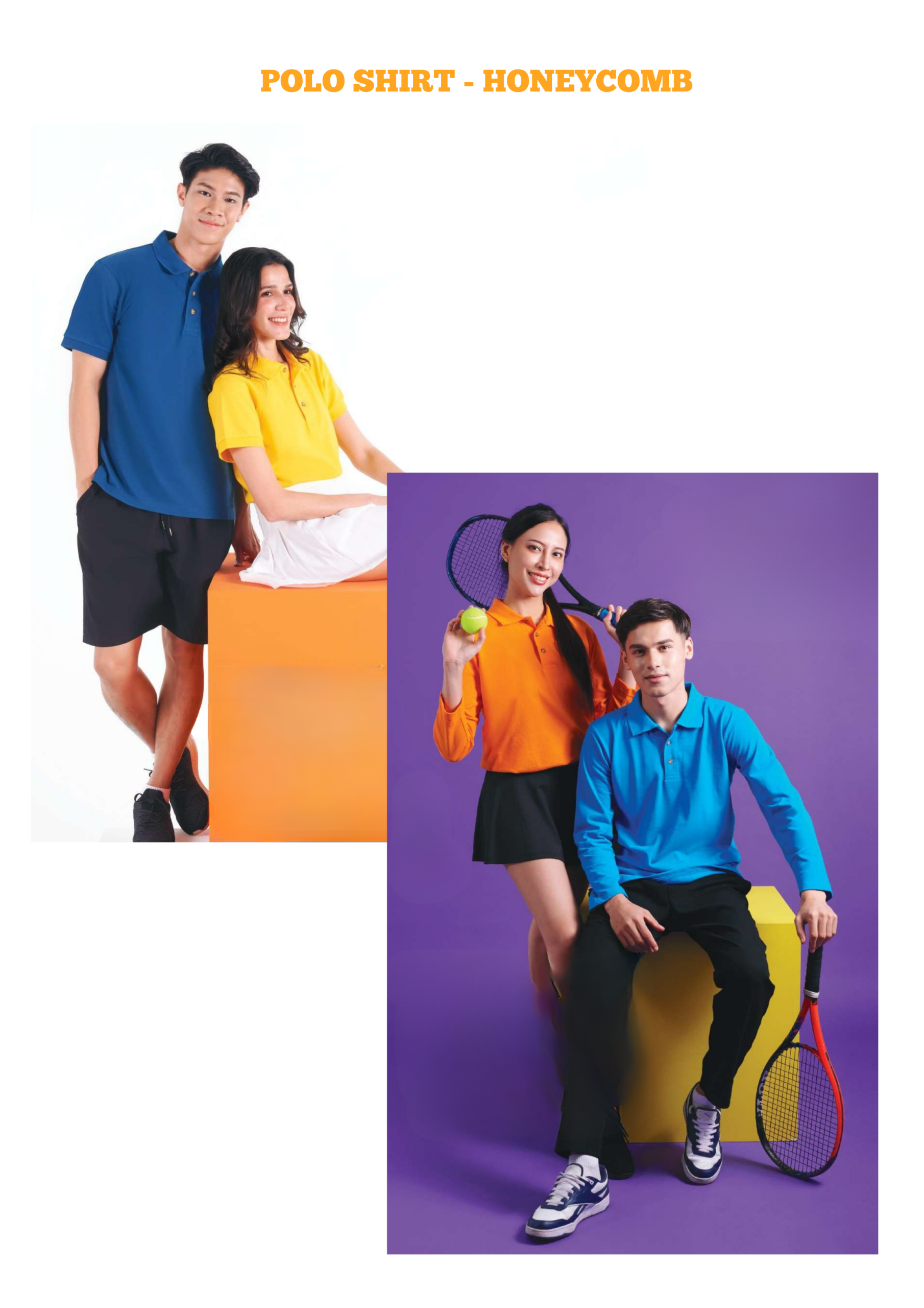 polo-shirt-unisex-cvc-honey-comb-short-long-sleeve-60-cotton-40-polyester