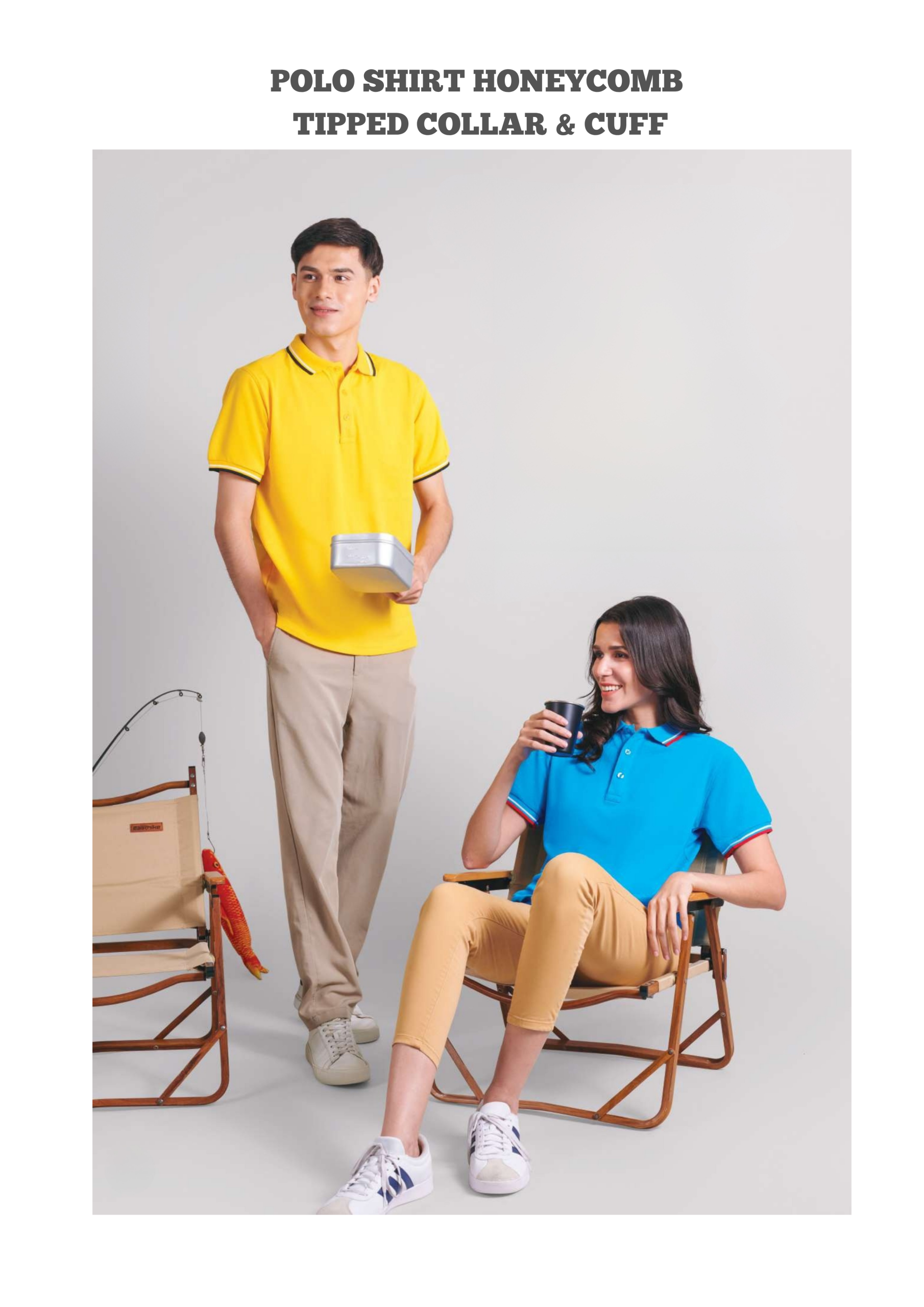 polo-shirt-unisex-cvc-honeycomb-short-sleeve-tipped-collar-cuff-60-cotton-40-polyester